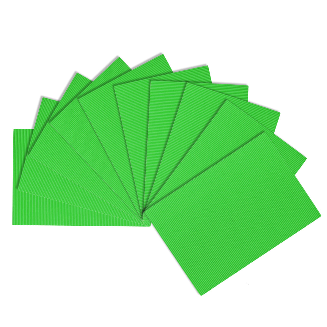 uxcell Uxcell 10pcs Corrugated Cardboard Paper Sheets,Green,7.87-inch  x 11.98-inch