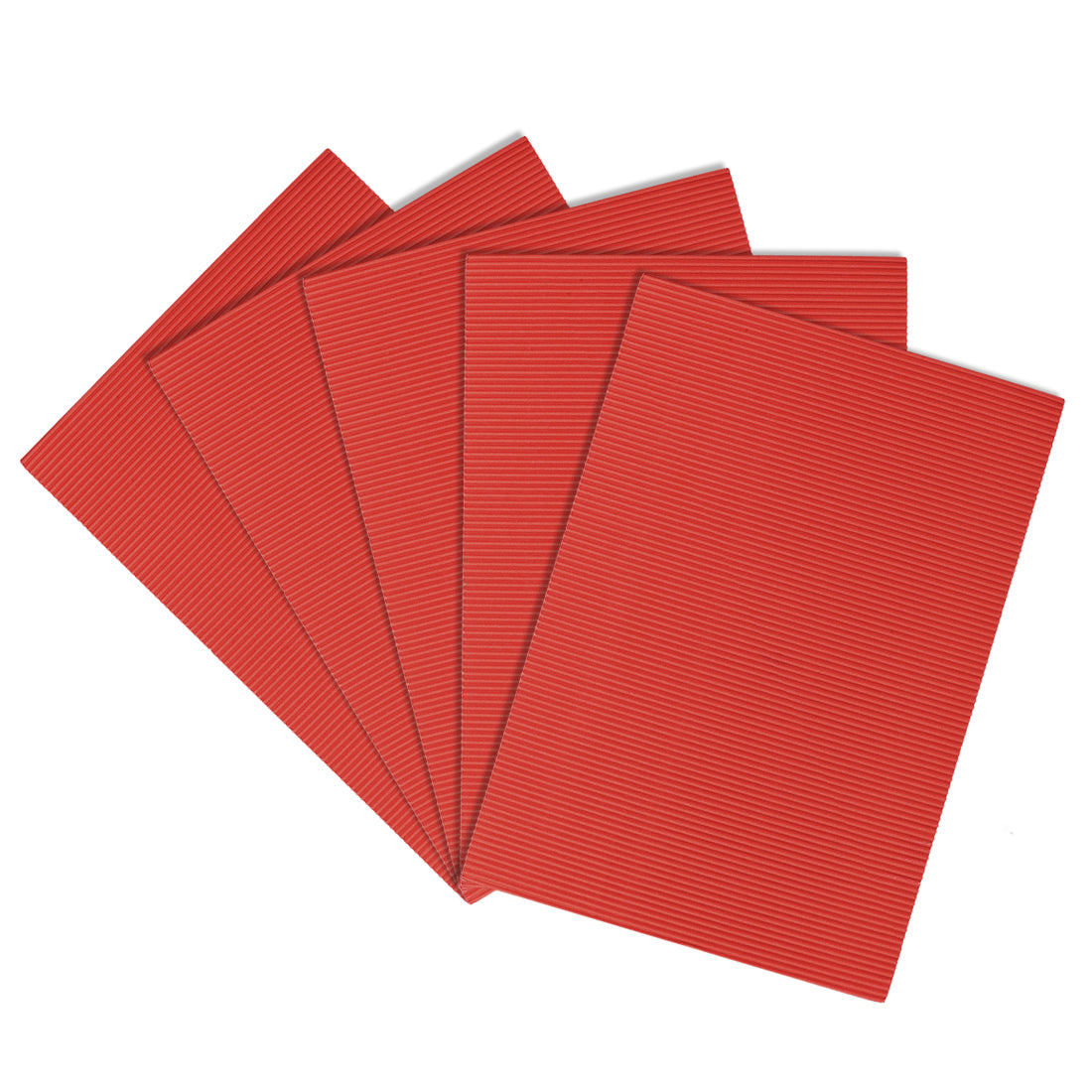 uxcell Uxcell 5pcs Corrugated Cardboard Paper Sheets,Red,7.87-inch  x 11.81-inch