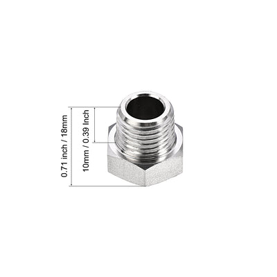 Harfington Uxcell Exhaust Muffler G1/4 Male Thread Strainer Stainless Steel Breather Pneumatic Air Muffler 2pcs