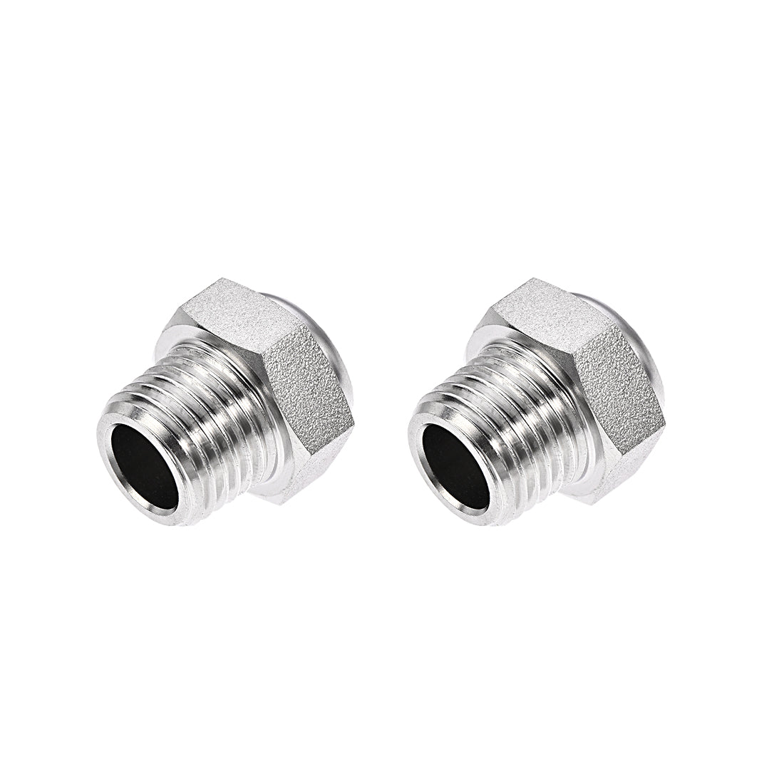 uxcell Uxcell Exhaust Muffler G1/4 Male Thread Strainer Stainless Steel Breather Pneumatic Air Muffler 2pcs