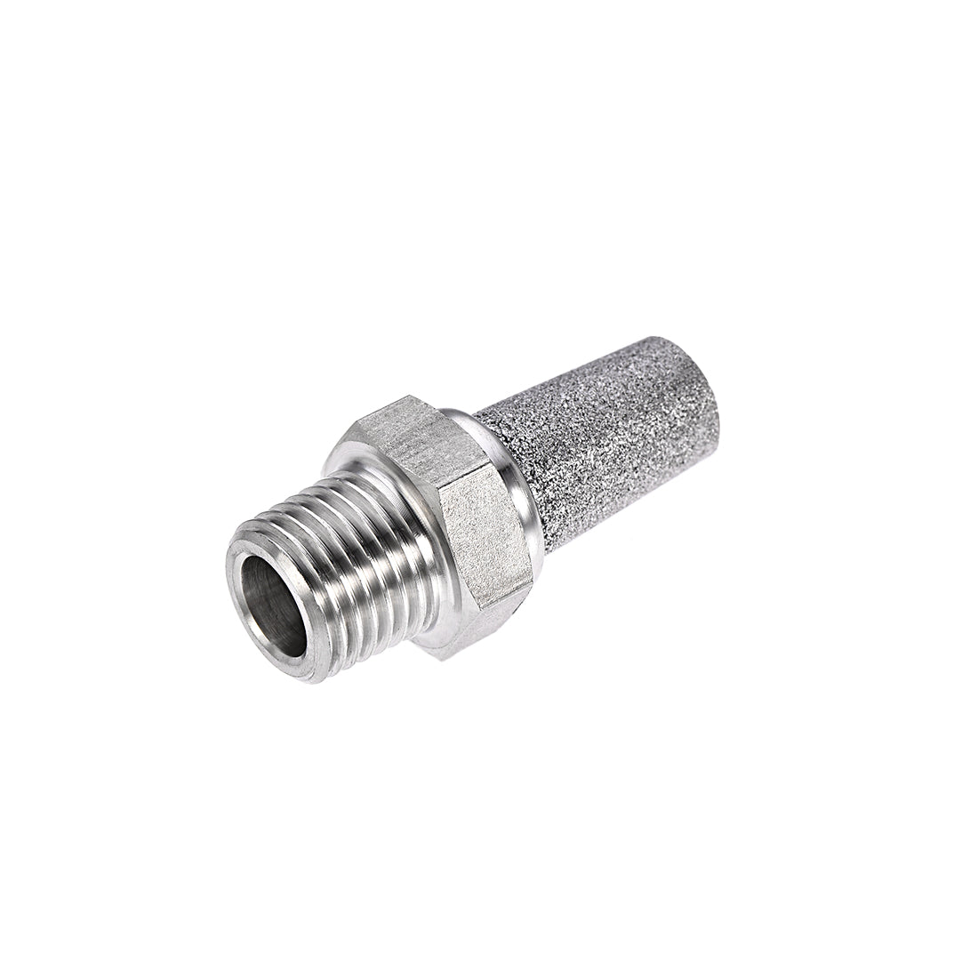 uxcell Uxcell Exhaust Muffler G1/4 Male Thread Sintered Stainless Steel Breather Pneumatic Air Muffler