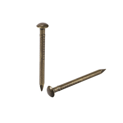 Harfington Uxcell 100 Stück Kleine Winzig Hardware Nägel Kohlenstoffstahl 1.8X25mm(DxL) für DIY Dekorative Holzkisten Zubehör Kupferton