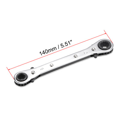 Harfington Uxcell Reversible Ratcheting Wrench,  Metric Double Box End, Cr-V