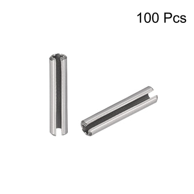 Harfington Uxcell M1.5 x 6mm 304 Stainless Steel Split Spring Roll Dowel Pins Plain Finish 100Pcs