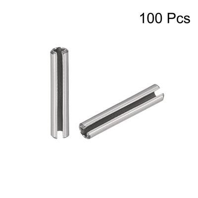 Harfington Uxcell M1.5 x 8mm 304 Stainless Steel Split Spring Roll Dowel Pins Plain Finish 100Pcs