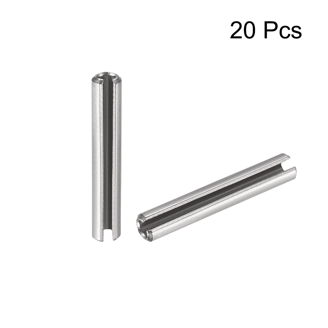 uxcell Uxcell M2 x 12mm 304 Stainless Steel Split Spring Roll Dowel Pins Plain Finish 20Pcs