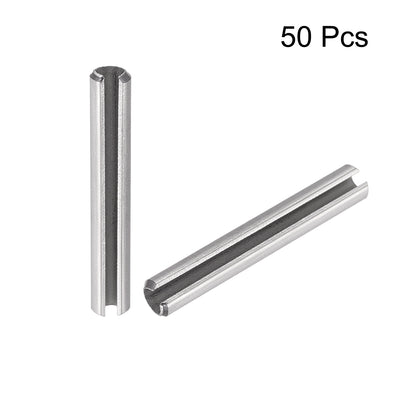 Harfington Uxcell M3 x 18mm 304 Stainless Steel Split Spring Roll Dowel Pins Plain Finish 50Pcs