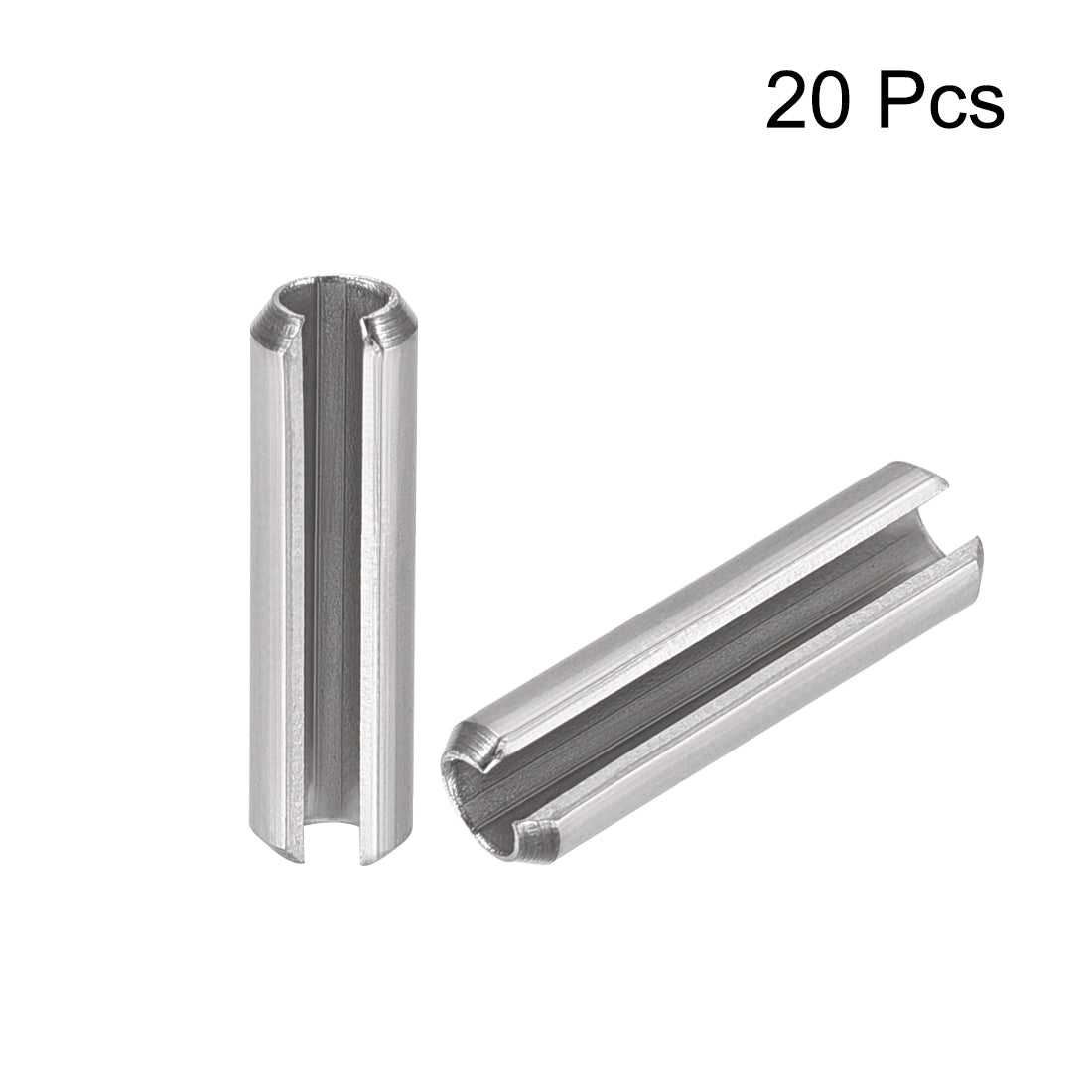 uxcell Uxcell M4  x 12mm 304 Stainless Steel Split Spring Roll Dowel Pins Plain Finish 20Pcs