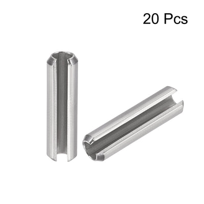 Harfington Uxcell M4  x 12mm 304 Stainless Steel Split Spring Roll Dowel Pins Plain Finish 20Pcs