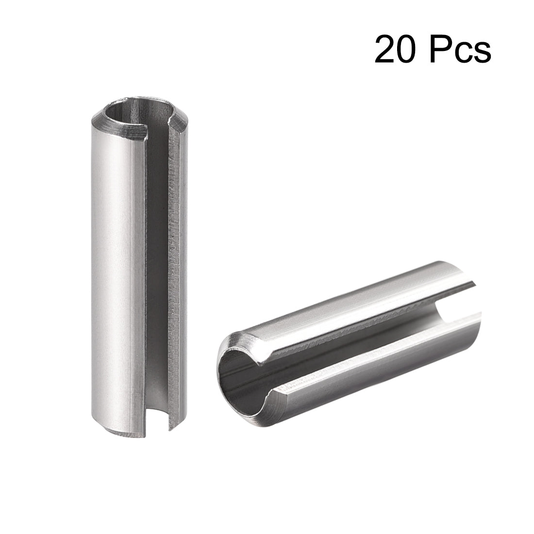 uxcell Uxcell M6 x 40mm 304 Stainless Steel Split Spring Roll Dowel Pins Plain Finish 20Pcs