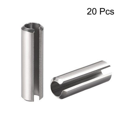 Harfington Uxcell M6 x 40mm 304 Stainless Steel Split Spring Roll Dowel Pins Plain Finish 20Pcs