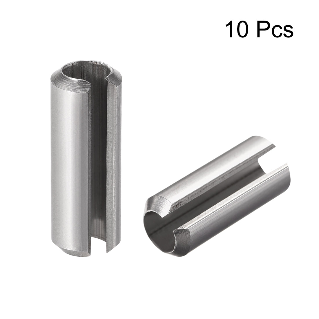 uxcell Uxcell M8 x 30mm 304 Stainless Steel Split Spring Roll Dowel Pins Plain Finish 10Pcs