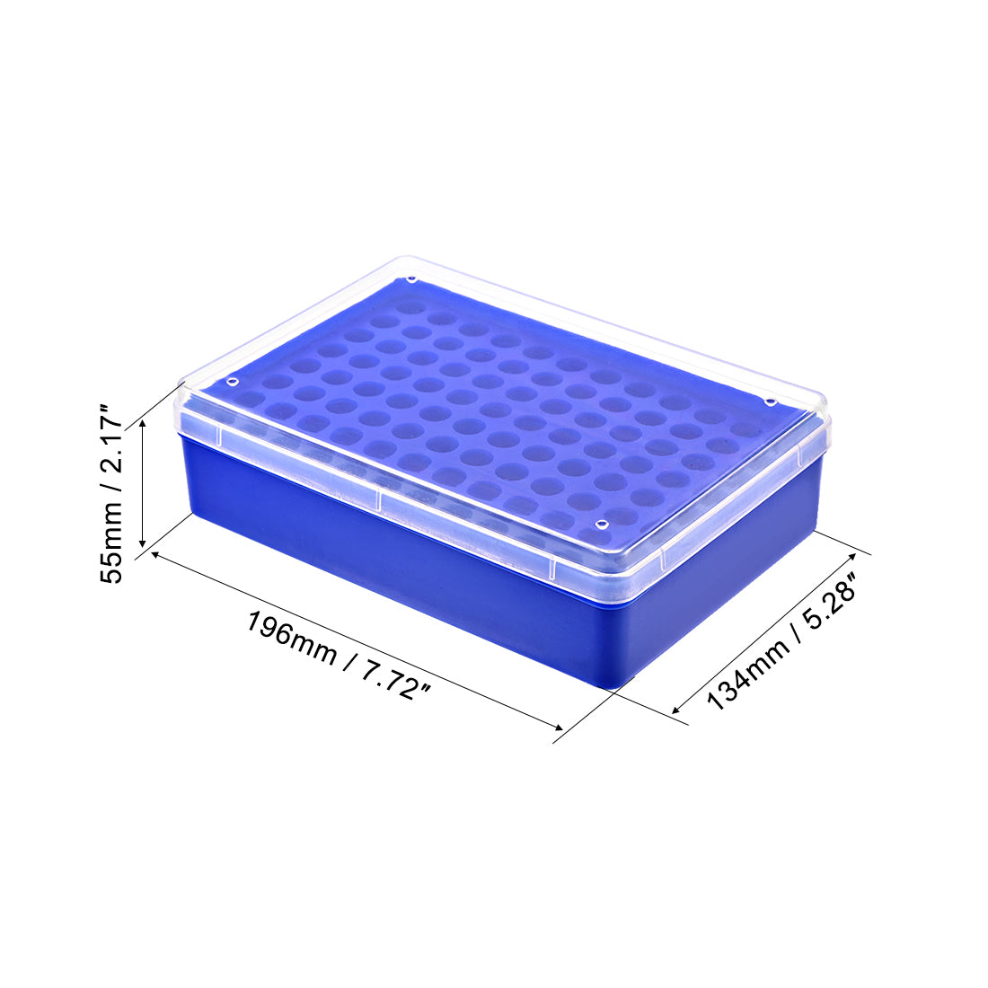 uxcell Uxcell Centrifuge Tube Rack 96-Well Polypropylene Holder for 1.5ml Microcentrifuge Tubes 11.5mm Hole Dia