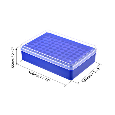 Harfington Uxcell Centrifuge Tube Rack 96-Well Polypropylene Holder for 1.5ml Microcentrifuge Tubes 11.5mm Hole Dia