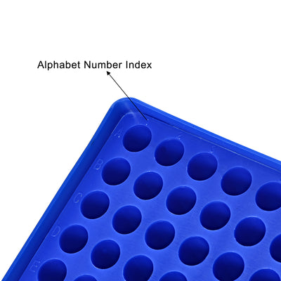 Harfington Uxcell Centrifuge Tube Rack 96-Well Polypropylene Holder for 1.5ml Microcentrifuge Tubes 11.5mm Hole Dia