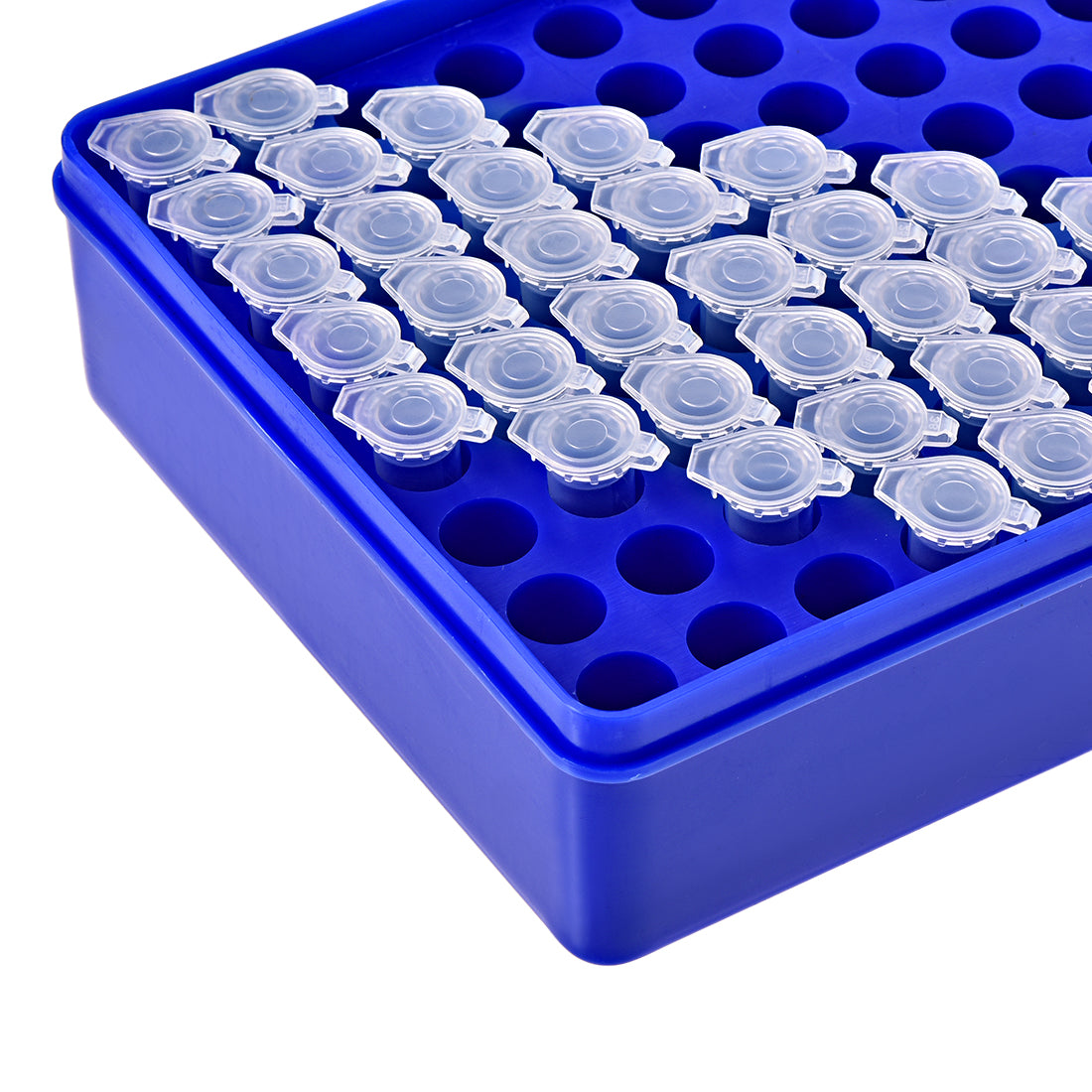 uxcell Uxcell Centrifuge Tube Rack 96-Well Polypropylene Holder for 1.5ml Microcentrifuge Tubes 11.5mm Hole Dia