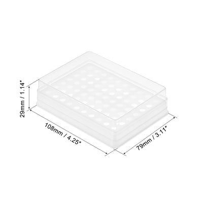 Harfington Uxcell Centrifuge Tube Rack 70-Well Polypropylene Holder for 0.2ml Micro Centrifuge Tubes 5mm Hole Dia 2Pcs