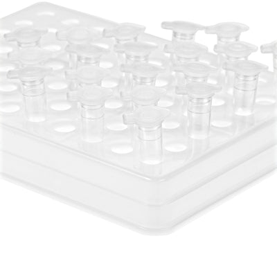 Harfington Uxcell Centrifuge Tube Rack 70-Well Polypropylene Holder for 0.2ml Micro Centrifuge Tubes 5mm Hole Dia 2Pcs