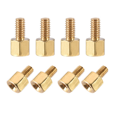 Harfington Uxcell M2.5 Male to Female Hex Brass Spacer Standoff 100pcs