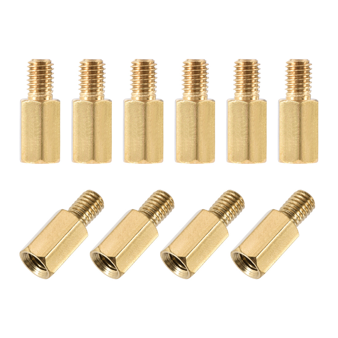 uxcell Uxcell M5 Male to Female Hex Brass Spacer Standoff 10pcs