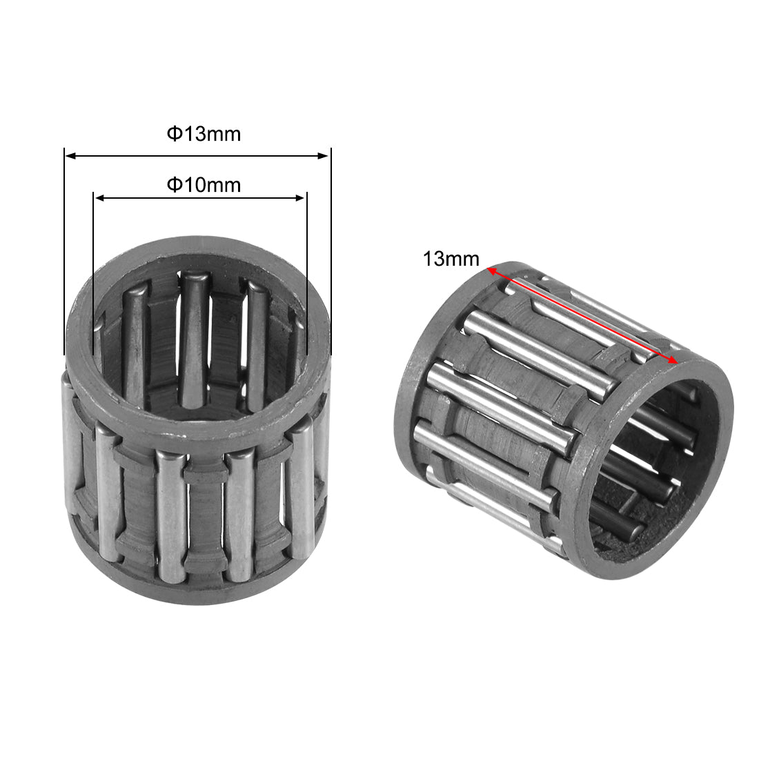 uxcell Uxcell K162212 Needle Roller and Cage Assembly 16mm Bore 22mm O.D 12mm Width 2pcs