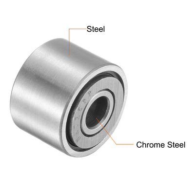 Harfington Uxcell NATR5PP Needle Roller Bearings 5mm x 16mm x 12mm Chrome Steel Double Shielded