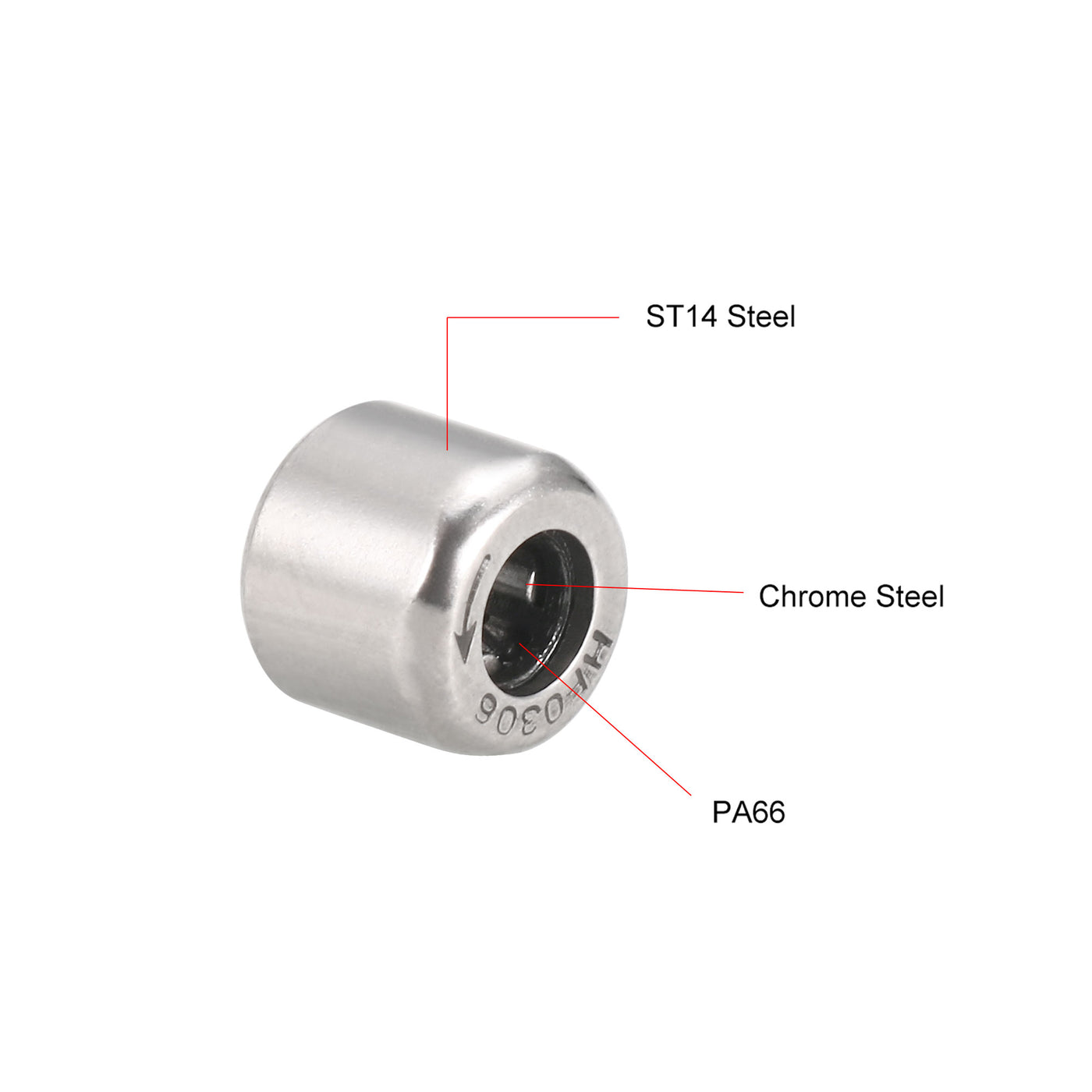 uxcell Uxcell Needle Roller Bearings 3mm x 6.5mm x 6mm Chrome Steel One Way Bearing 5pcs