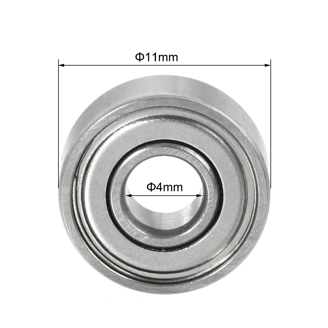 uxcell Uxcell S694ZZ Stainless Steel Ball Bearing 4x11x4mm Double Shielded S682 Bearings 5pcs