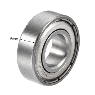 Harfington Uxcell S699ZZ Stainless Steel Ball Bearing 9x20x6mm Double Shielded S682 Bearings 2pcs