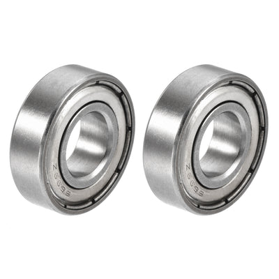 Harfington Uxcell S699ZZ Stainless Steel Ball Bearing 9x20x6mm Double Shielded S682 Bearings 2pcs