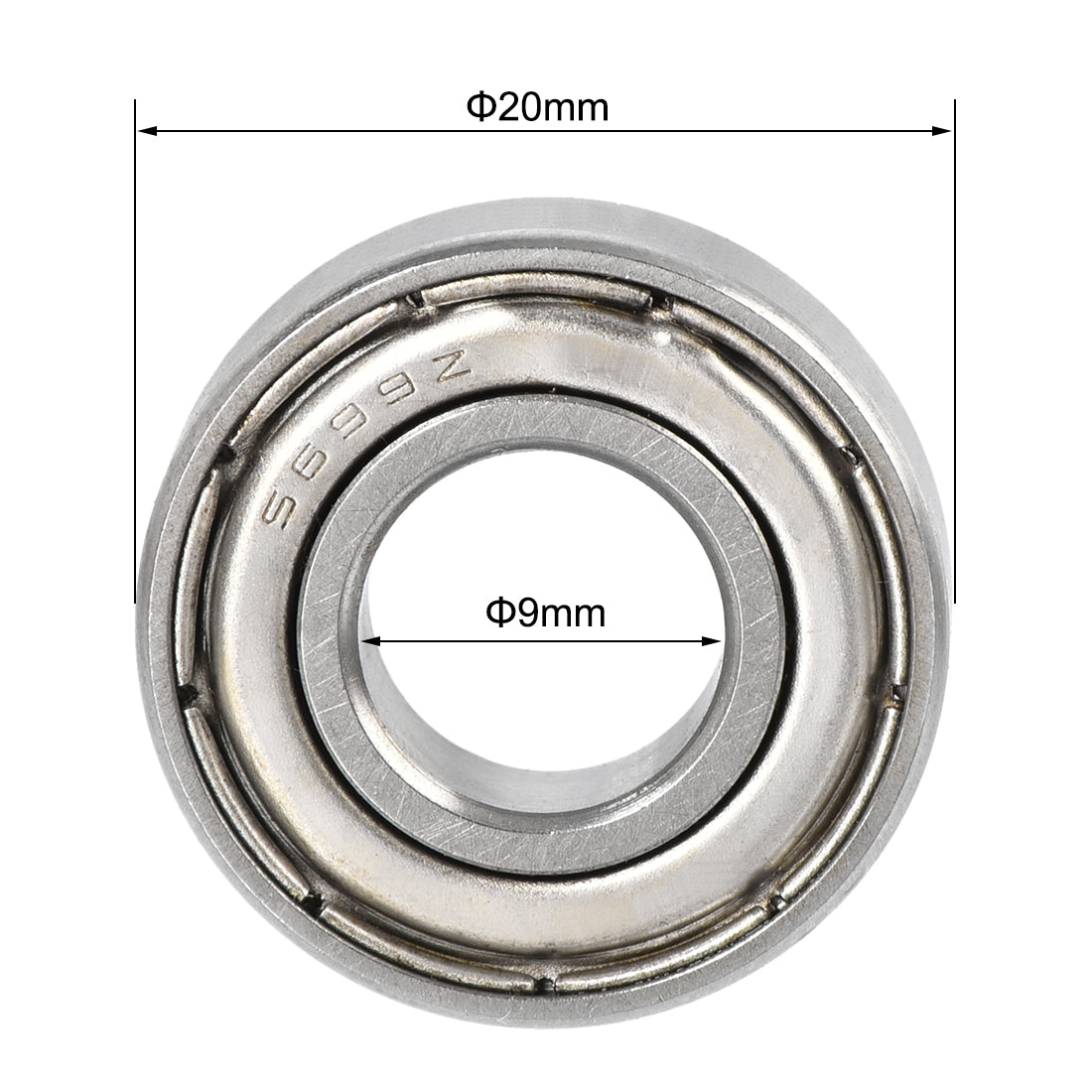 uxcell Uxcell S699ZZ Stainless Steel Ball Bearing 9x20x6mm Double Shielded S682 Bearings 5pcs