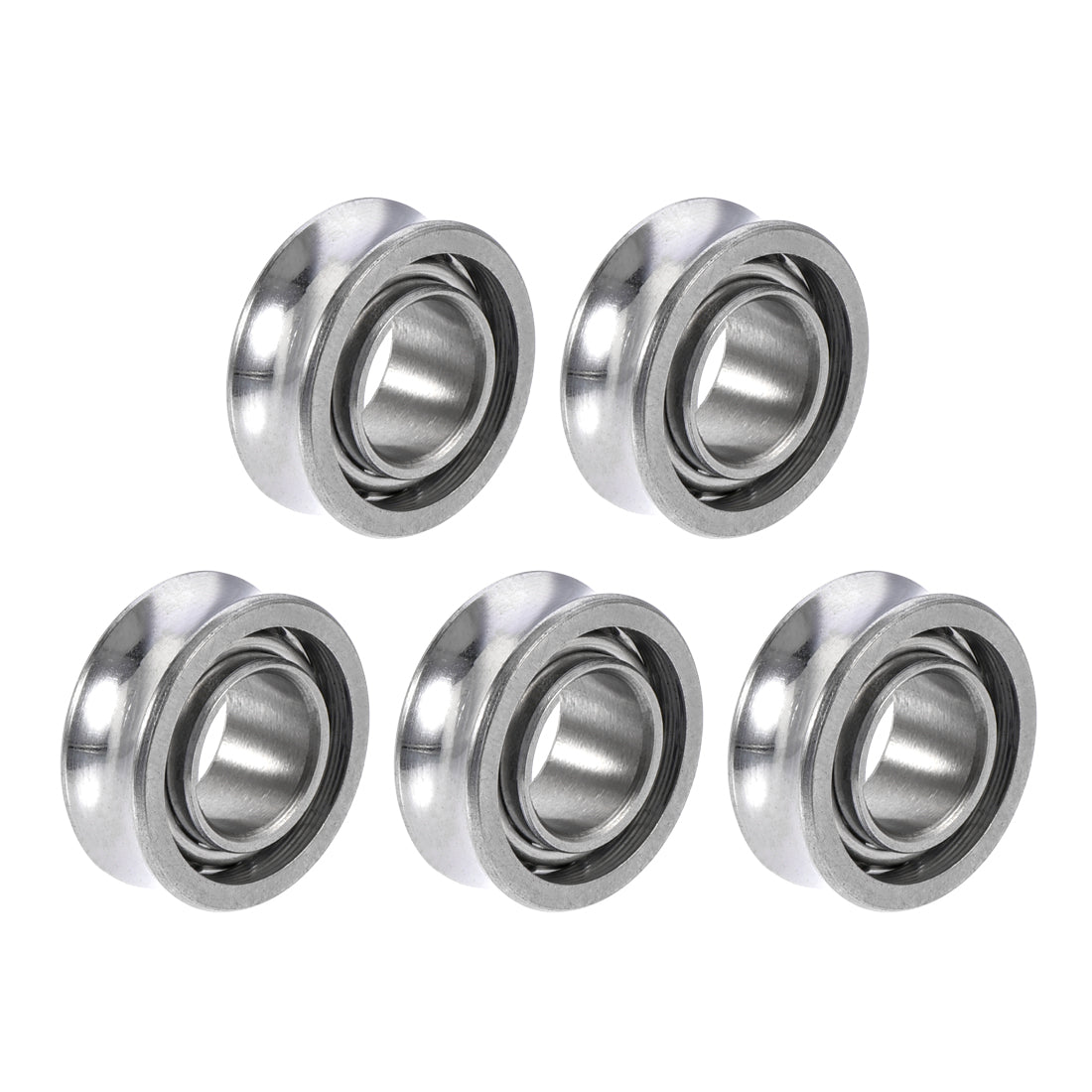 uxcell Uxcell SR188 Open Stainless Steel Ball Bearing 1/4x1/2x3/16 inch R188 Bearings 5pcs