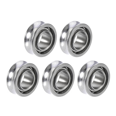 Harfington Uxcell SR188 Open Stainless Steel Ball Bearing 1/4x1/2x3/16 inch R188 Bearings 5pcs