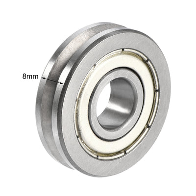 Harfington Uxcell V6000ZZ V-Groove Shaped Bearing 10mmx30mmx8mm Double Metal Shielded Bearing 2pcs