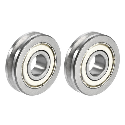 Harfington Uxcell V6000ZZ V-Groove Shaped Bearing 10mmx30mmx8mm Double Metal Shielded Bearing 2pcs