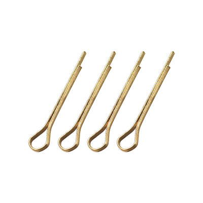 uxcell Uxcell Split Cotter Pin - 1.5mm x 16mm Solid Brass 2-Prongs Gold Tone 4Pcs