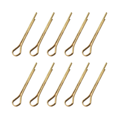 uxcell Uxcell Split Cotter Pin - 1.5mm x 16mm Solid Brass 2-Prongs Gold Tone 10Pcs