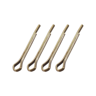 uxcell Uxcell Split Cotter Pin - 2mm x 16mm Solid Brass 2-Prongs Gold Tone 4Pcs