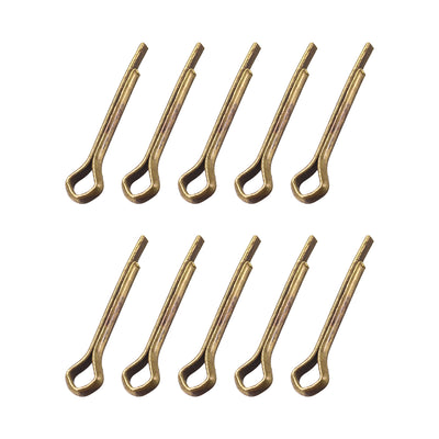 uxcell Uxcell Split Cotter Pin - 2.5mm x 16mm Solid Brass 2-Prongs Gold Tone 10Pcs