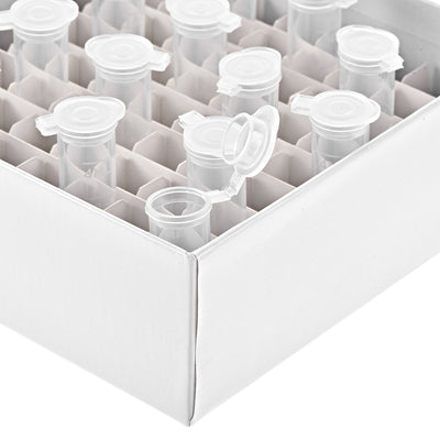 Harfington Uxcell 2 Stück Aufbewahrungsbox für Gefrierschränke Zentrifugenröhrchen 81 Plätze Wasserdichtes Kryo Haltergestell aus Pappe für 1.5 / 1.8 / 2 ml Mikrozentrifugenröhrchen Fläschchen