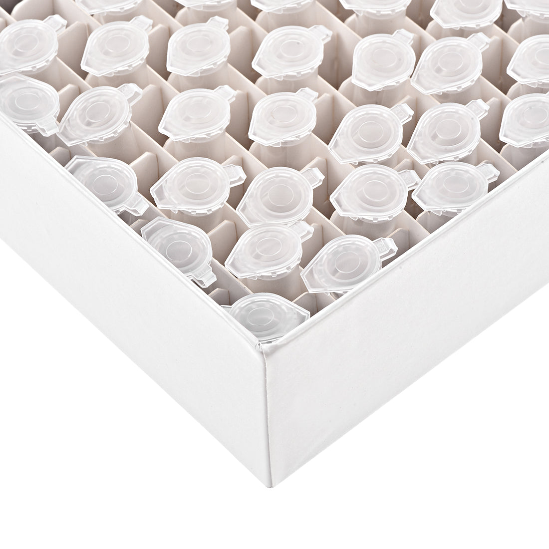 uxcell Uxcell Freezer Tube Box 100 Places Waterproof Cardboard Holder Rack for 1.5/1.8/2ml Microcentrifuge Tubes 2Pcs