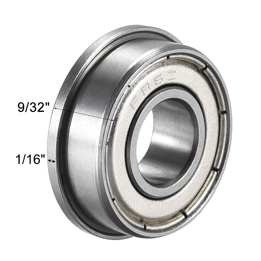 uxcell Uxcell FR6ZZ Flange Bearing 3/8mmx7/8mmx9/32 Inch Double Double Shielded Bearing 10 Pcs