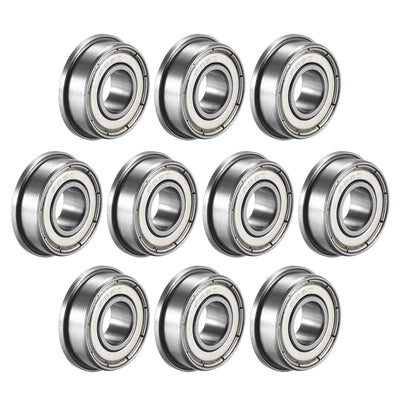 Harfington Uxcell FR6ZZ Flange Bearing 3/8mmx7/8mmx9/32 Inch Double Double Shielded Bearing 10 Pcs