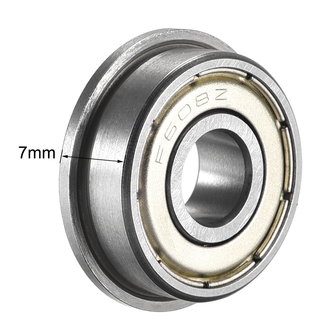 uxcell Uxcell F608ZZ Flange Ball Bearing 8mmx22mmx7mm Double Double Shielded Bearings 10 Pcs