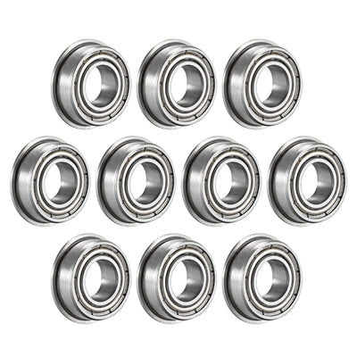 Harfington Uxcell Flange Ball Bearing Double Shielded Chrome Steel Bearings