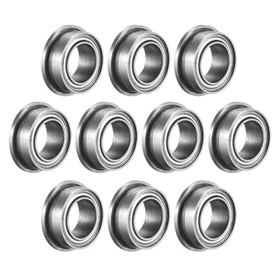 Harfington Uxcell FR156ZZ Flange Ball Bearing 3/16mmx5/16mmx1/8 Double Shielded Bearings 10 Pcs