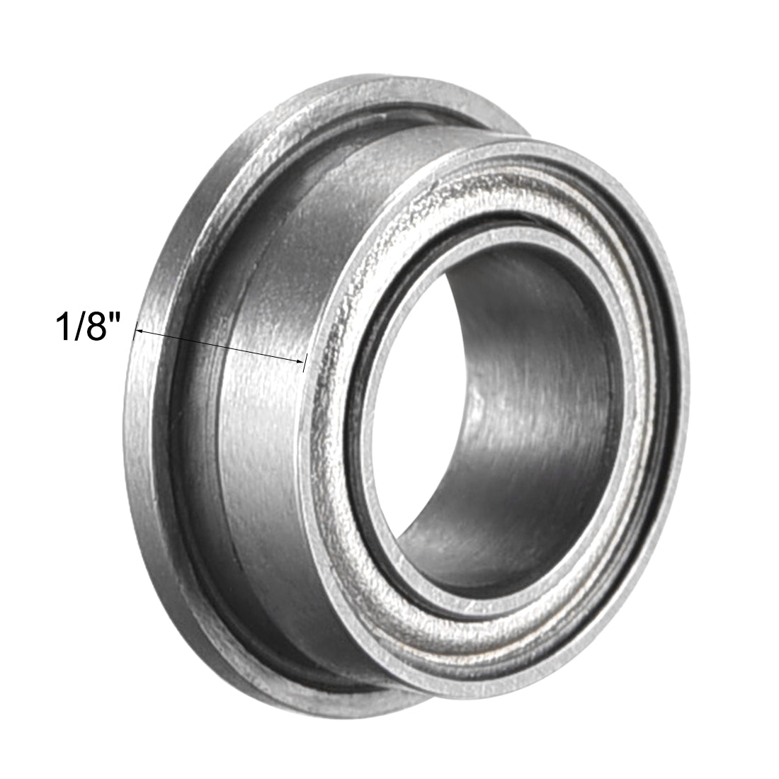 uxcell Uxcell FR156ZZ Flange Ball Bearing 3/16x5/16x1/8 Shielded Chrome Steel Bearings 2pcs