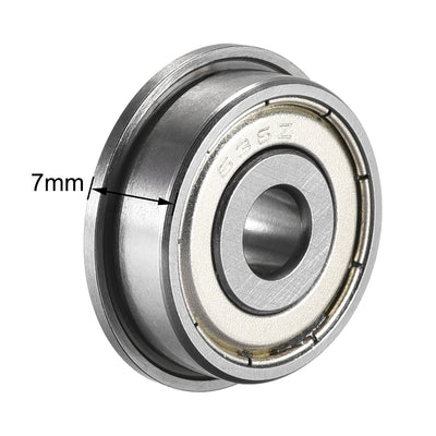 Harfington Uxcell F636ZZ Flange Ball Bearing 6x22x7mm Double Shielded Chrome Steel Bearings 10pcs