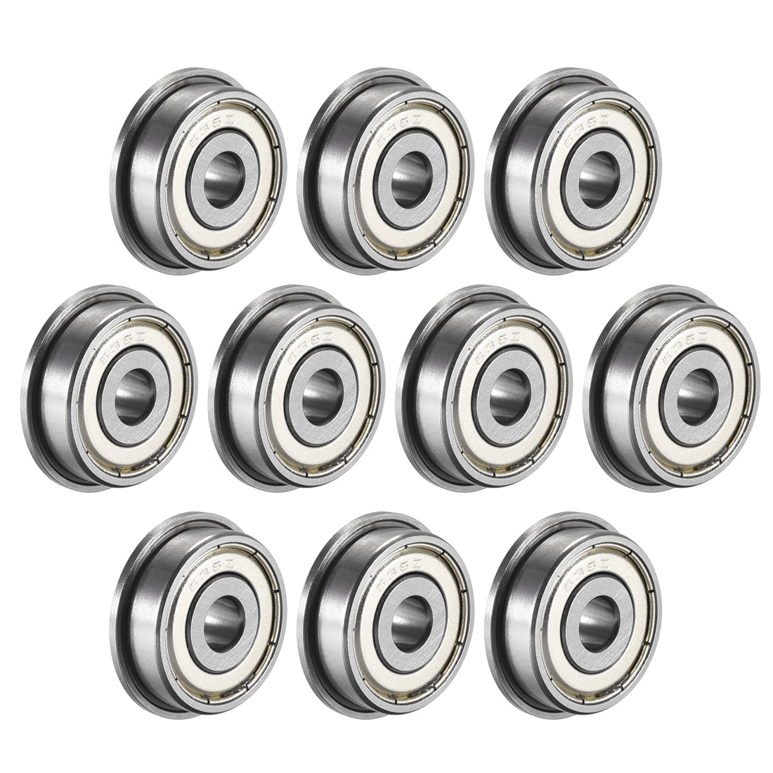 uxcell Uxcell F636ZZ Flange Ball Bearing 6x22x7mm Double Shielded Chrome Steel Bearings 10pcs