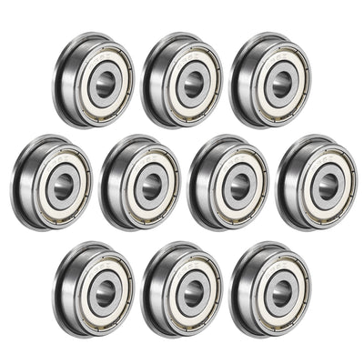 Harfington Uxcell F636ZZ Flange Ball Bearing 6x22x7mm Double Shielded Chrome Steel Bearings 10pcs